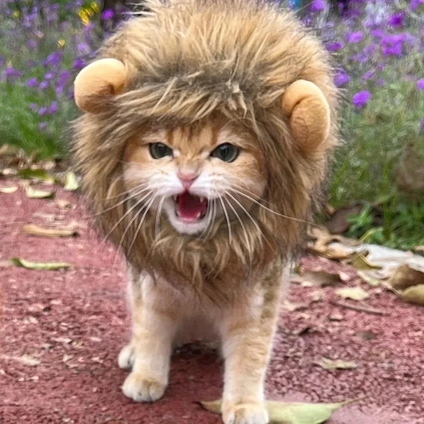 

Cat Lion Headgear Funny And Cute Cat Hat Photo Best Match Props