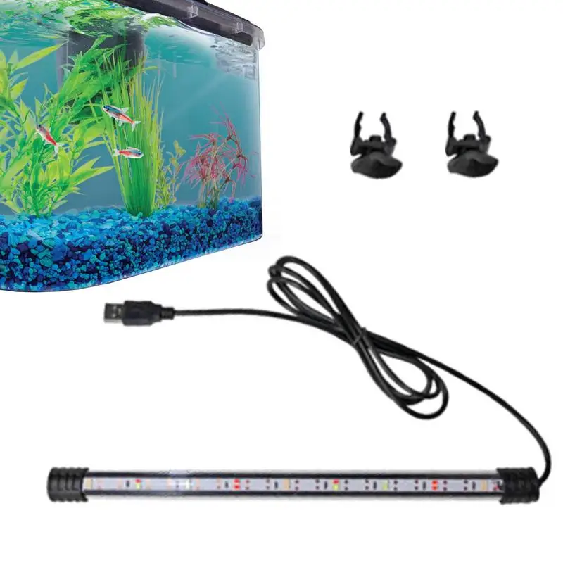 

Aquarium Light LED Plant Grow Lamp Waterproof Fish Tank Light With 2Pcs Suction Cups Underwater Aquariums Decor Lighting