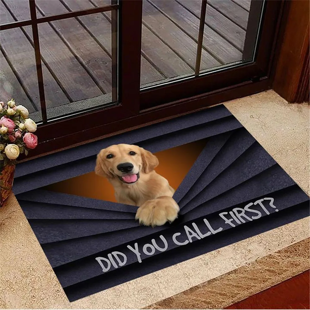 CLOOCL Doormat Cute Golden Retriever Did You Call First Graphic 3D Print Bathroom Mat Soft Entrance Welcome Flannel Mats
CLOOCL Doormat Cute Golden Retriever Did You Call First Graphic 3D Print Bathroom Mat Soft Entrance Welcome Flannel Mats
