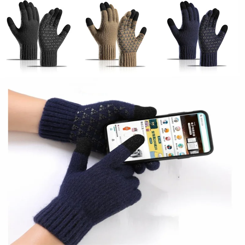 Winter Screen Gloves Women Men Warm Stretch Knit Mittens Imitation Wool Full Finger Guantes Crochet Thicken Riding Gloves
Winter Screen Gloves Women Men Warm Stretch Knit Mittens Imitation Wool Full Finger Guantes Crochet Thicken Riding Gloves