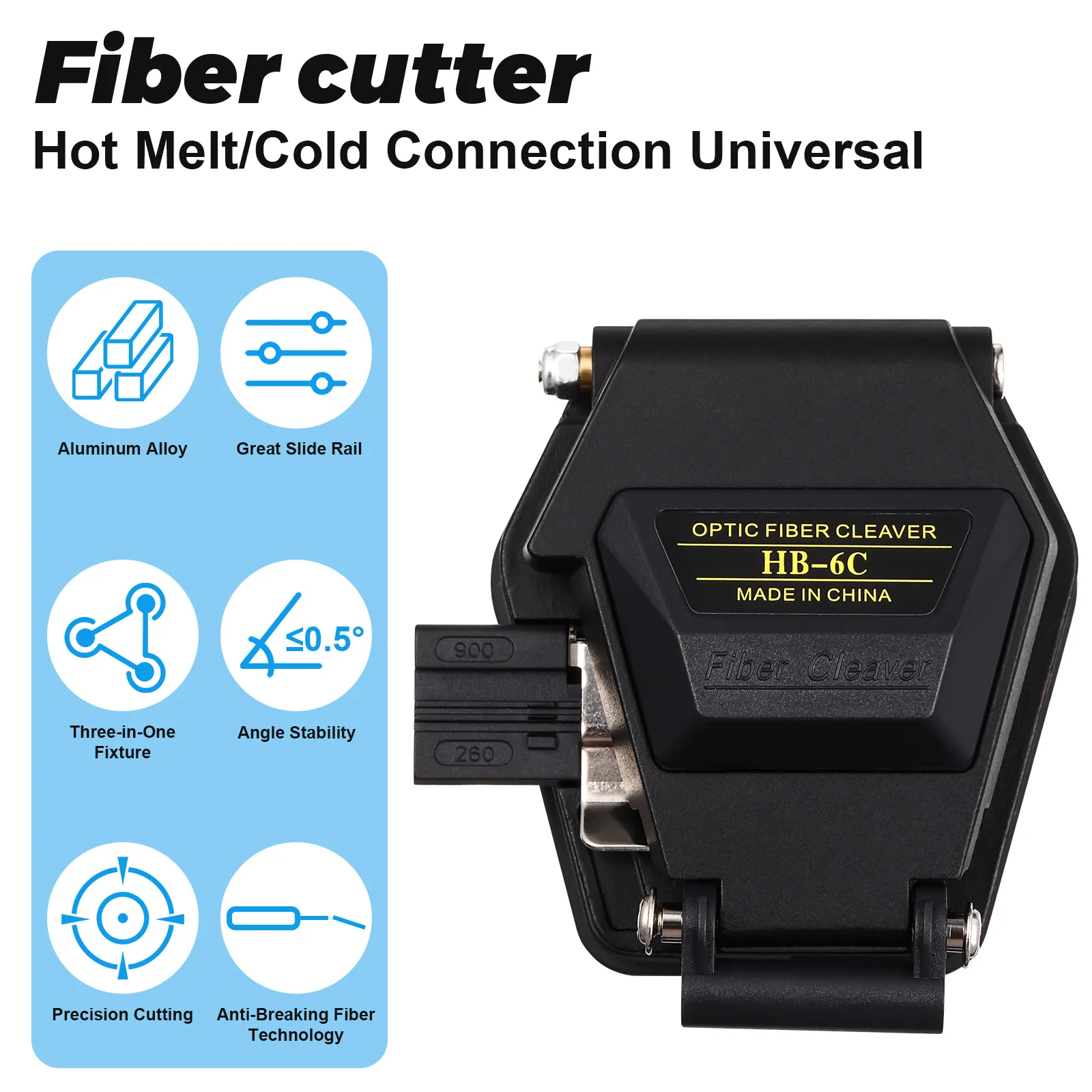 High-precision Cold Splicing Hot-melt Universal Cable Jumper (hb- ) Fiber Optic Cleaver Tool Kit Tools Optical
High-precision Cold Splicing Hot-melt Universal Cable Jumper (hb- ) Fiber Optic Cleaver Tool Kit Tools Optical