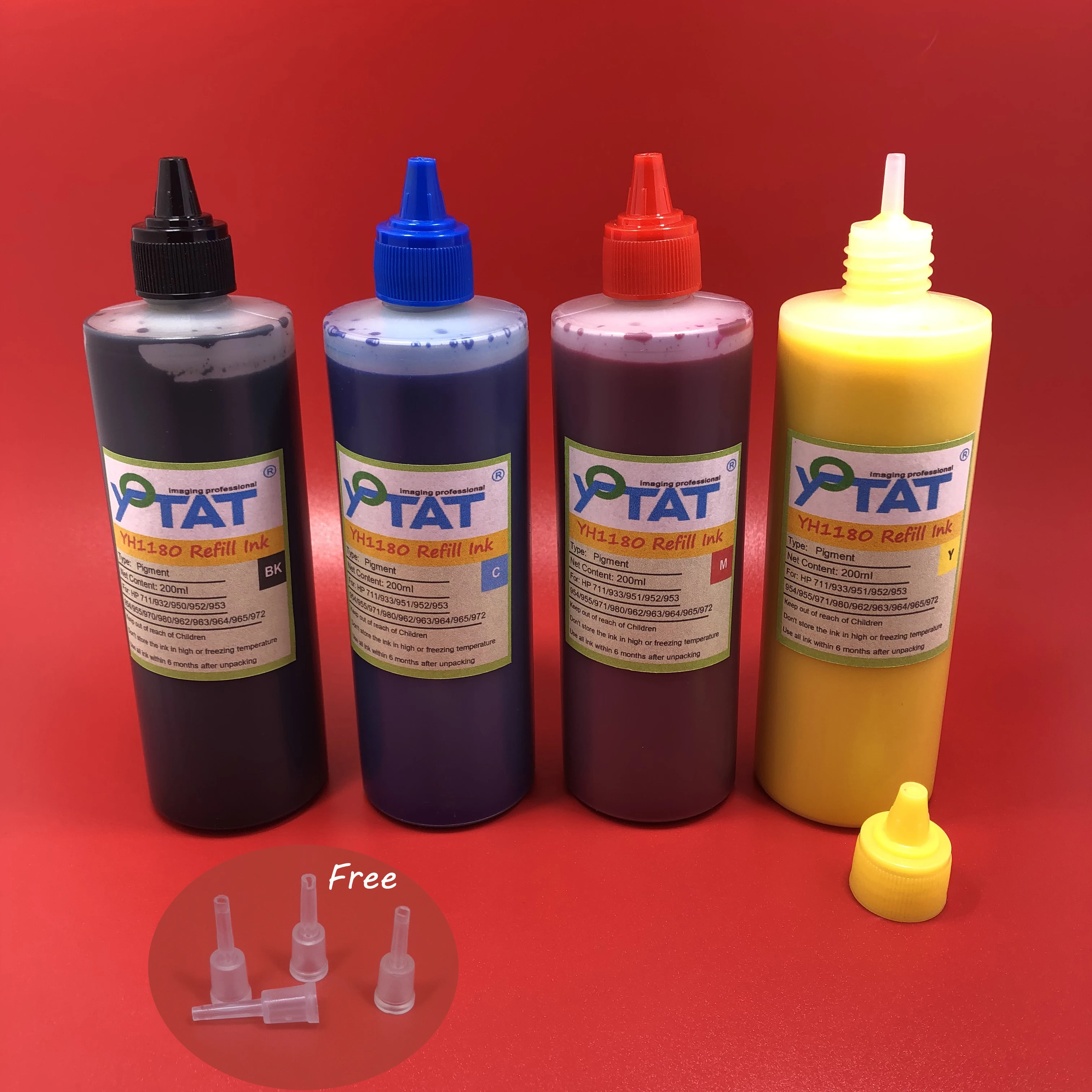 

YOTAT 4×200ml Pigment ink Refill Ink for HP 913 990 991 992 993 962 963 964 965 970 971 972 973 974 975 976 980 981 956 957 958