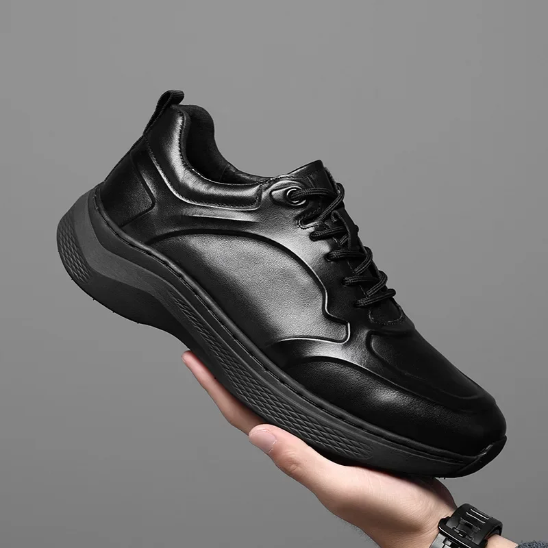 Natural Leather Men's Embossed Casual Shoes Light Soft Soles Comfortable Men Designer Shoes Spring/Autumn Anti-slip Sneakers
Natural Leather Men's Embossed Casual Shoes Light Soft Soles Comfortable Men Designer Shoes Spring/Autumn Anti-slip Sneakers