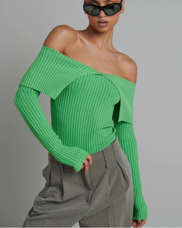 Women Trendy Knitted Tops Solid Color Ribbed Off Shoulder Slit Bust Long Sleeve Knitwear Ladies Fall Elegant Sweaters Pullovers
Women Trendy Knitted Tops Solid Color Ribbed Off Shoulder Slit Bust Long Sleeve Knitwear Ladies Fall Elegant Sweaters Pullovers