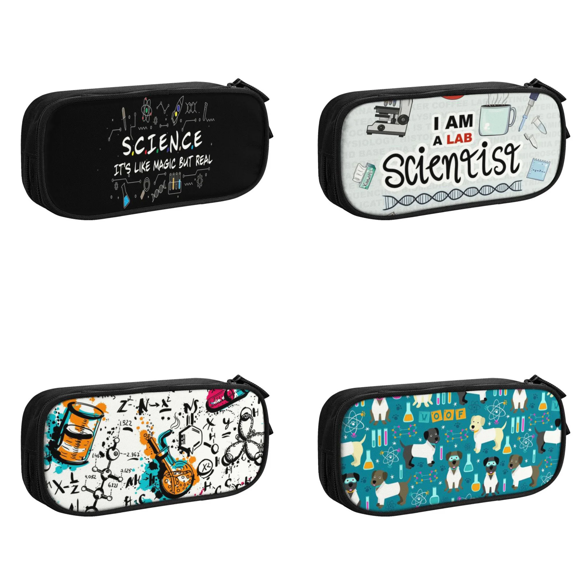 

Science It's Like Magic But Real Pencil Cases for Boy Girl Large Capacity Chemistry Math Teacher Pen Box Bag School Supplies