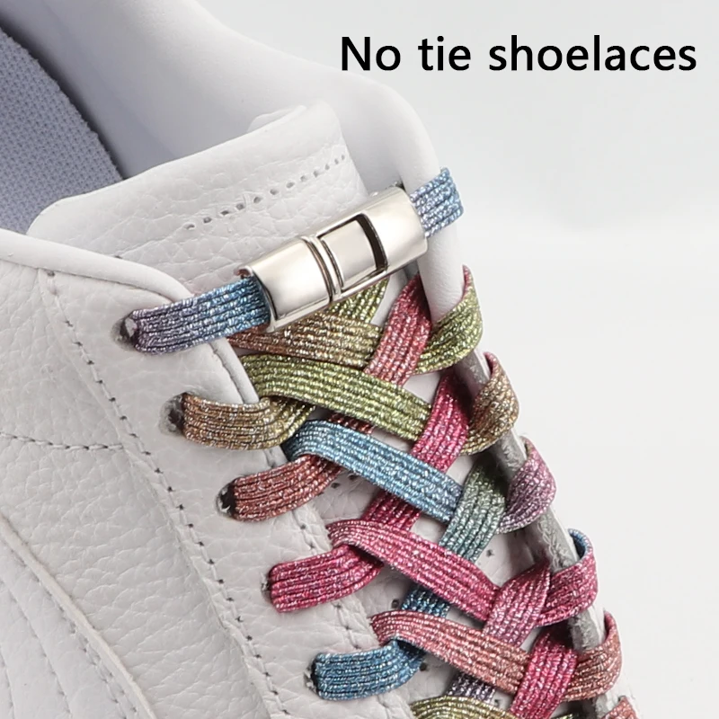Rainbow Colorful Elastic Laces Sneakers Press Lock Shoelaces Without Ties Kids Adult No Tie Shoe Laces Glitter Shoes Accessories
Rainbow Colorful Elastic Laces Sneakers Press Lock Shoelaces Without Ties Kids Adult No Tie Shoe Laces Glitter Shoes Accessories