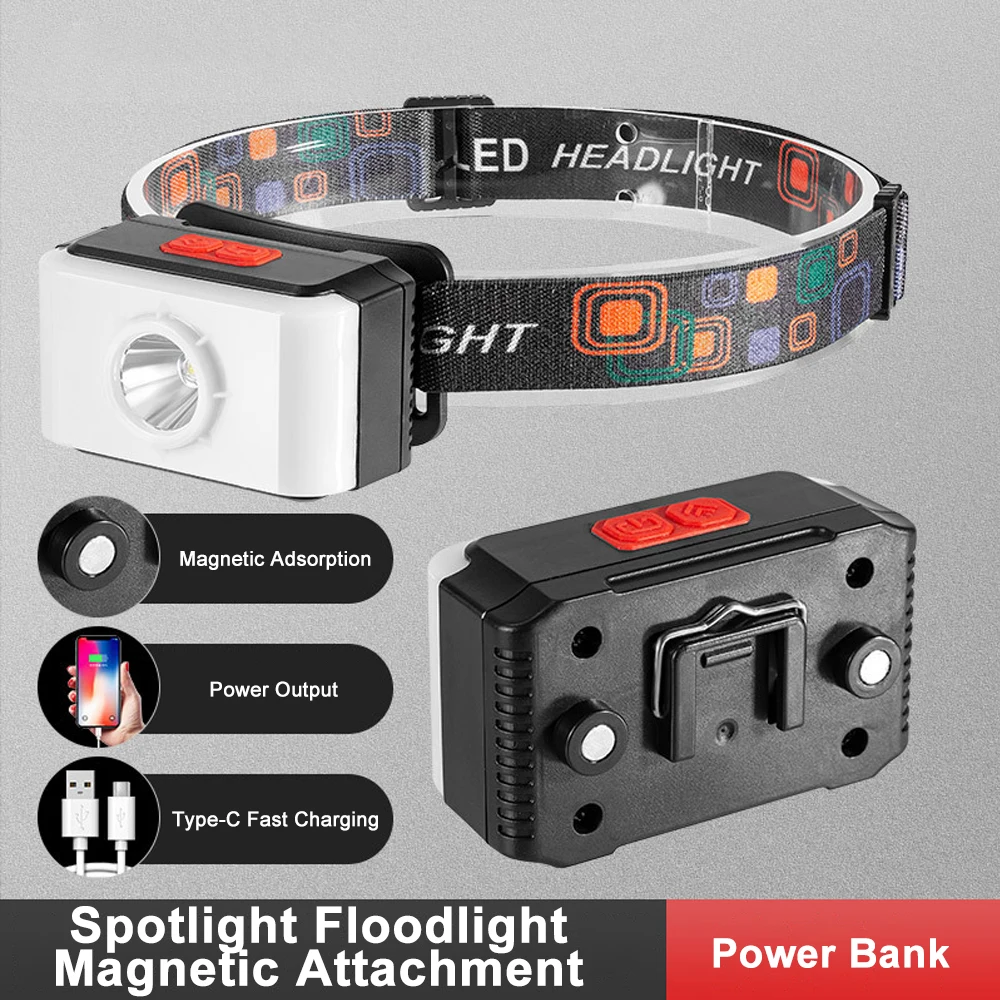 USB Rechargeable LED Headlamp 6 Modes Strong Light with Magnet & Hook Waterproof Working Light Fishing Camping Hunting Headlight
USB Rechargeable LED Headlamp 6 Modes Strong Light with Magnet & Hook Waterproof Working Light Fishing Camping Hunting Headlight