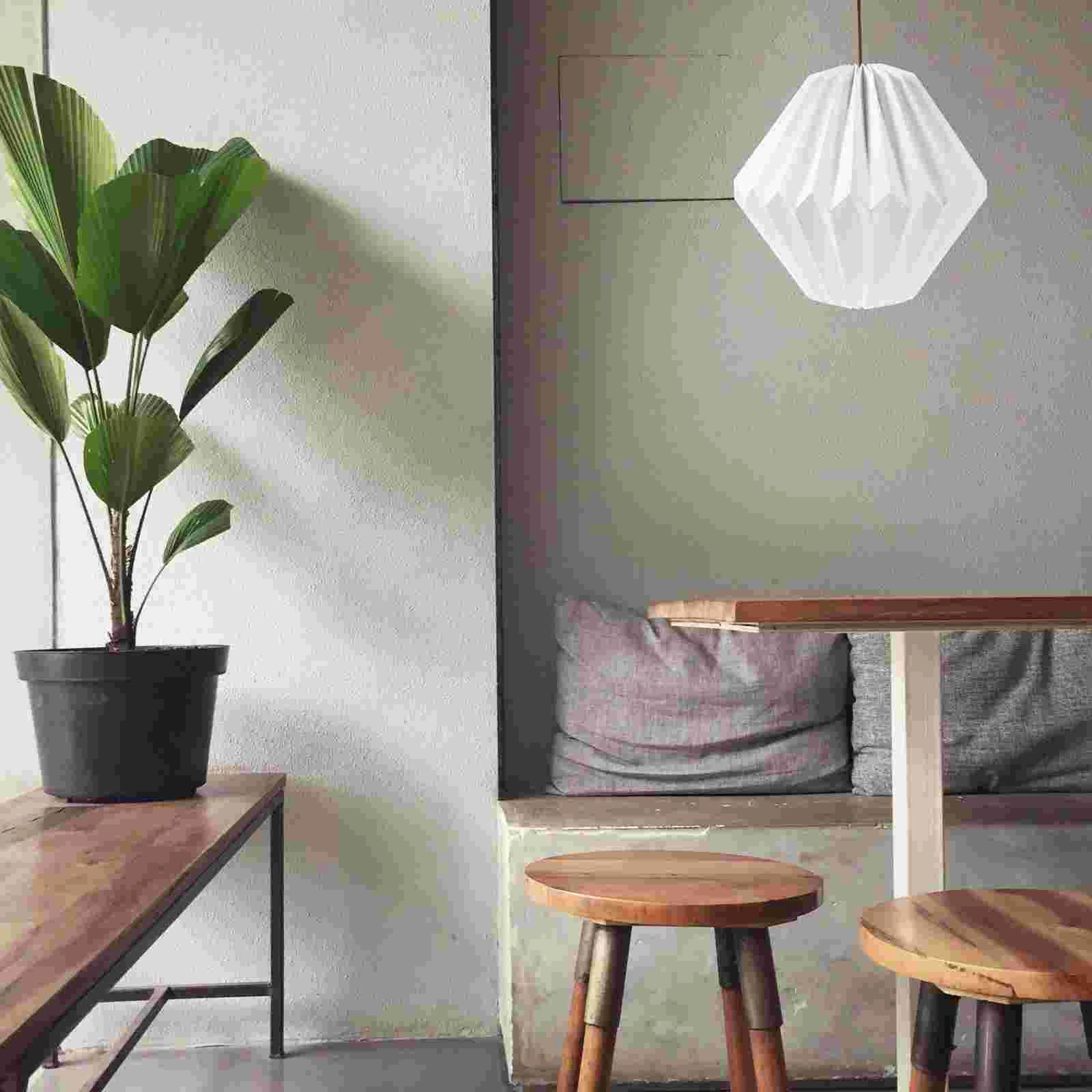

Lampshade Multifunctional Novel Light Chandelier Black Floor Bar Nordic Style Ceiling Decorative Rice Paper