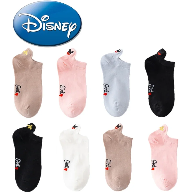 

Disney Cartoon Boat Socks Summer Cotton Anime Figure Stitch Mickey Minnie Men And Women Cute Socks Direct Sales Girl Kids Socks