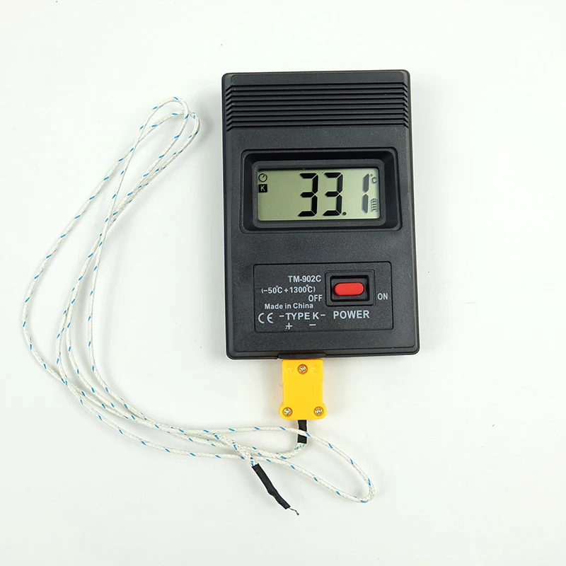 

TM902C K-type Digital Thermometer Tester Temperature Meter TP01 Thermocouple Needle Probe -50C to 1300C