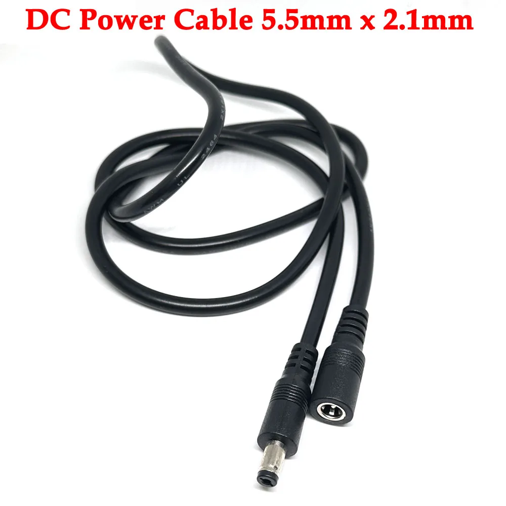 

DC Male to Female Power Extension Cable 18AWG 10A For CCTV Cord Adapter Security Camera extend Connector 5.5x2.1mm