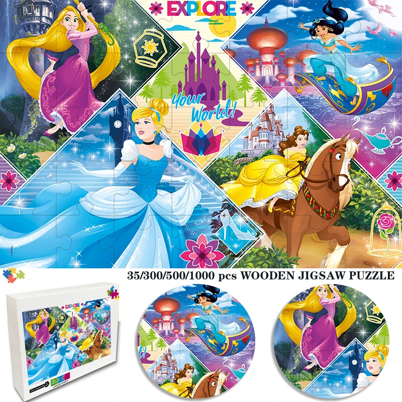 Disney Princess Rapunzel Jasmine Snow White Wooden Diy Jigsaw Puzzle 35/300/500/1000 Pieces Puzzle Funny Jigsaw Home Decoration
Disney Princess Rapunzel Jasmine Snow White Wooden Diy Jigsaw Puzzle 35/300/500/1000 Pieces Puzzle Funny Jigsaw Home Decoration