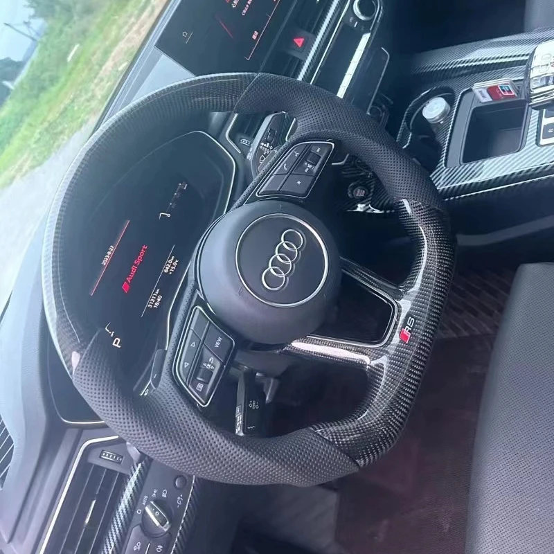 Для Audi A3 A4 A6 A8 Q5 углеродное волокно рулевое колесо с плоским дном из углеродного волокна кожаное полуперфорированное рулевое колесо
Для Audi A3 A4 A6 A8 Q5 углеродное волокно рулевое колесо с плоским дном из углеродного волокна кожаное полуперфорированное рулевое колесо