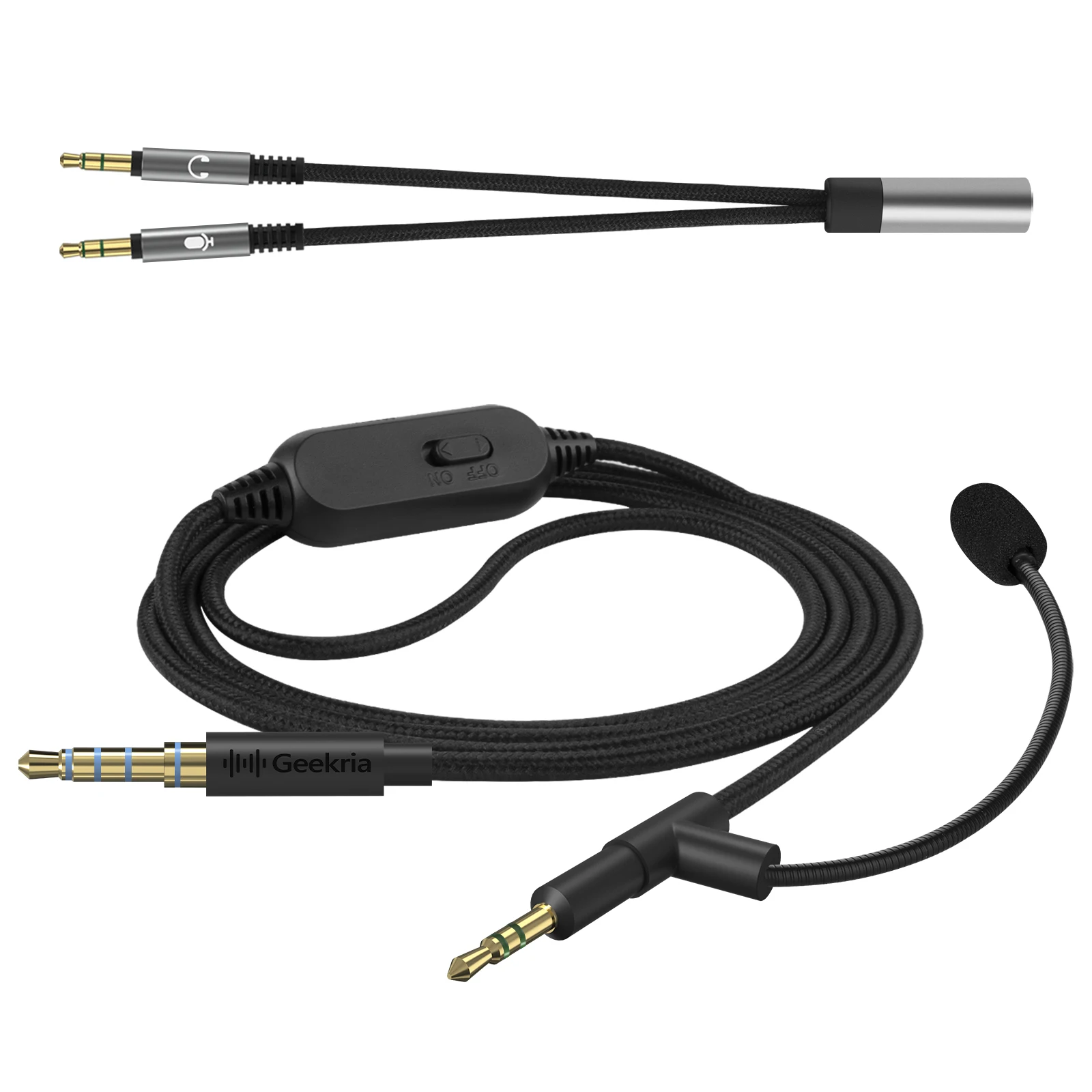 Boom Mic Headphone Cable Compatible with Bose QC Ultra QC SE 700 QC45, 2.5mm Jack Nylon Braided Replacement Cord (1.7m) Boom Mic Headphone Cable Compatible with Bose QC Ultra QC SE 700 QC45, 2.5mm Jack Nylon Braided Replacement Cord (1.7m)
