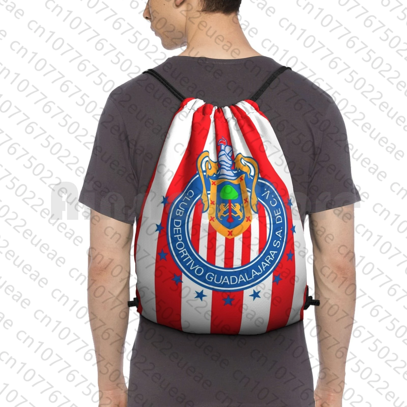 

Clube deportivo guadalajara mochila sacos de cordão saco de ginásio à prova dwaterproof água clube deportivo guadalajara chivas