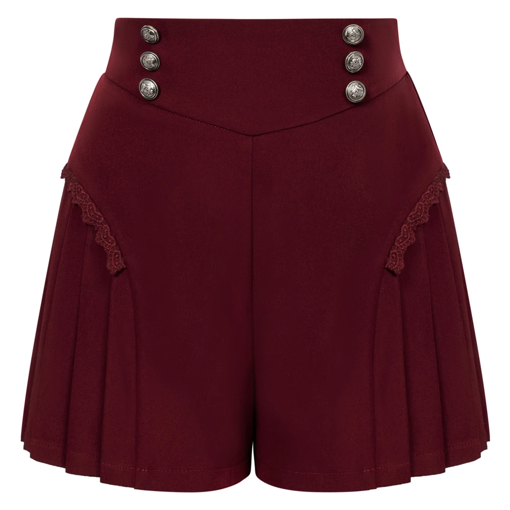 SD Women Renaissance Pleated Wide-Leg Shorts Zip-up Slim Elastic Waist Mid-Thigh Shorts Lolita Gothic Casual Comfort Daily Wear
SD Women Renaissance Pleated Wide-Leg Shorts Zip-up Slim Elastic Waist Mid-Thigh Shorts Lolita Gothic Casual Comfort Daily Wear