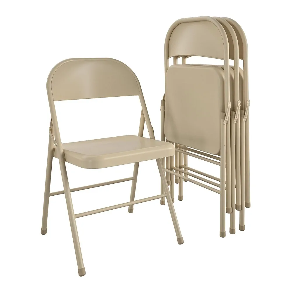 

Steel Folding Chair (4 Pack), Beige,dining Chair,restaurant Chair, Dinning Table Chairs,17.95 X 18.23 X 30.43 Inches