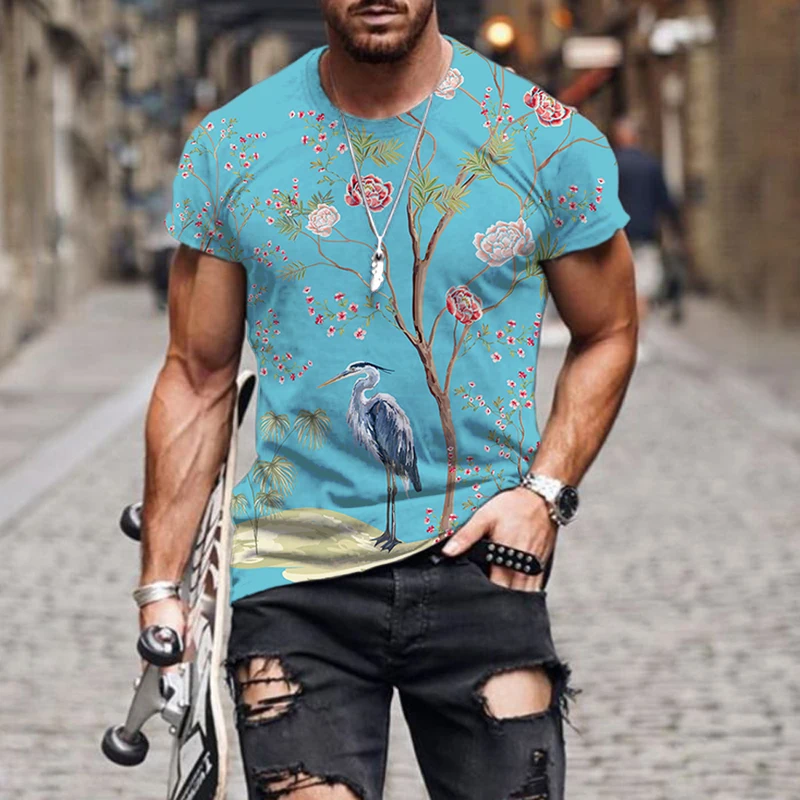 Men's T-shirt Breathable Classical Flower Clothes O-Neck Loose Cool Hip Hop Funny 3D Print Short Sleeve Style Tops Fashion Tees
Men's T-shirt Breathable Classical Flower Clothes O-Neck Loose Cool Hip Hop Funny 3D Print Short Sleeve Style Tops Fashion Tees