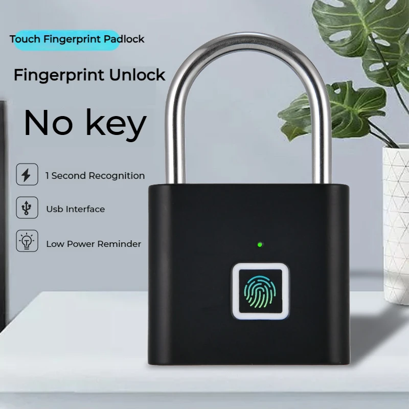 

Outdoor Waterproof Smart Electronic Lock Door Home Anti-theft Password Lock Dormitory Cabinet Luggage Lock Fingerprint Padlock