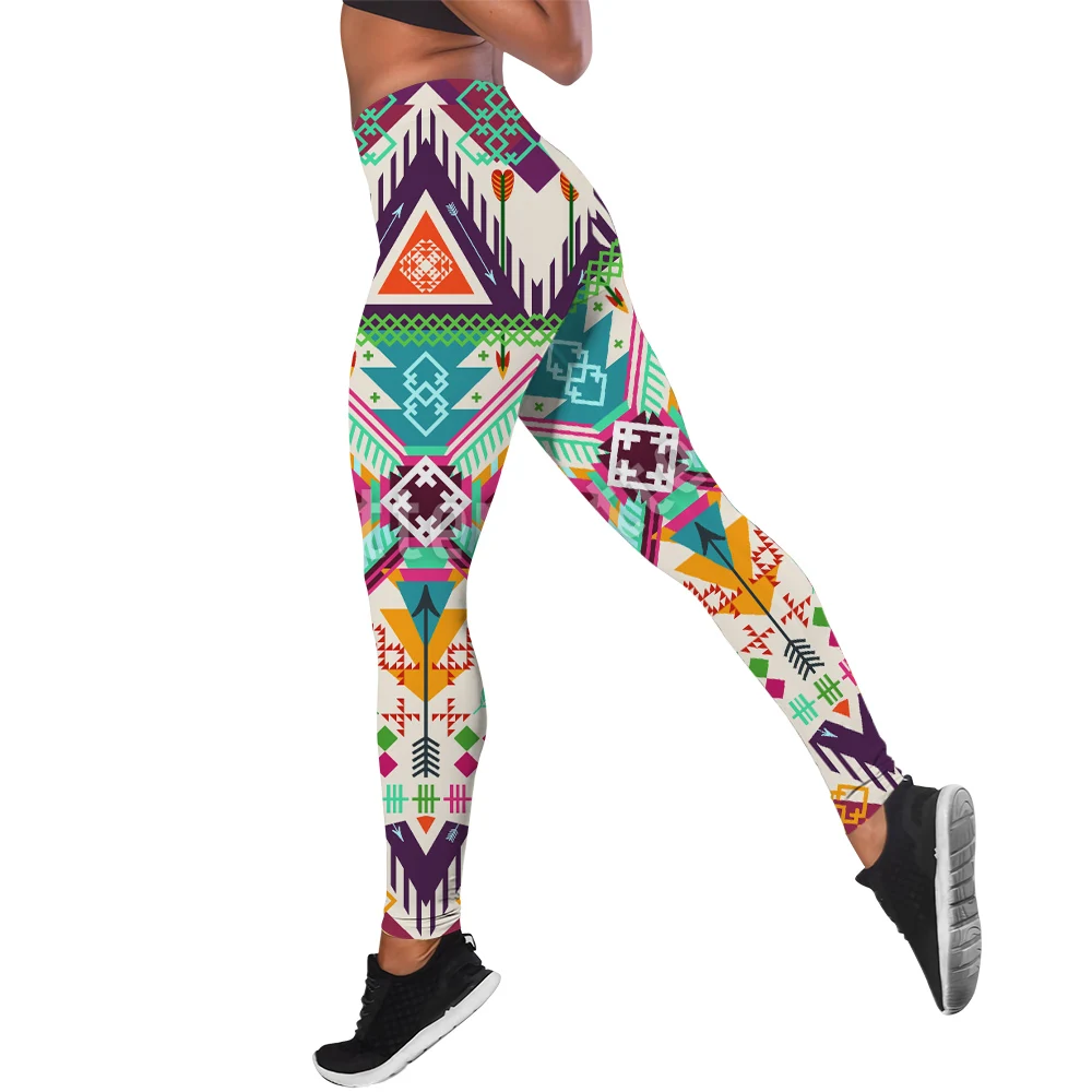 

MSIEESO Fashion Leggings Colored Triangle Splicing 3D Printed Legging Yoga Pants Fitness Sports Clothing S-7XL Dropshipping