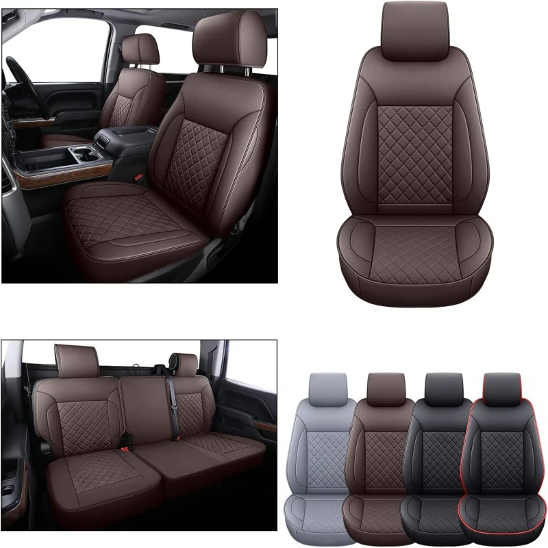 Chevy Silverado/Sierra Seat Covers Full Set Fit 2019-2022 1500/2500 HD/3500 HD Crew Cab with Water Proof Faux Leather
Chevy Silverado/Sierra Seat Covers Full Set Fit 2019-2022 1500/2500 HD/3500 HD Crew Cab with Water Proof Faux Leather
