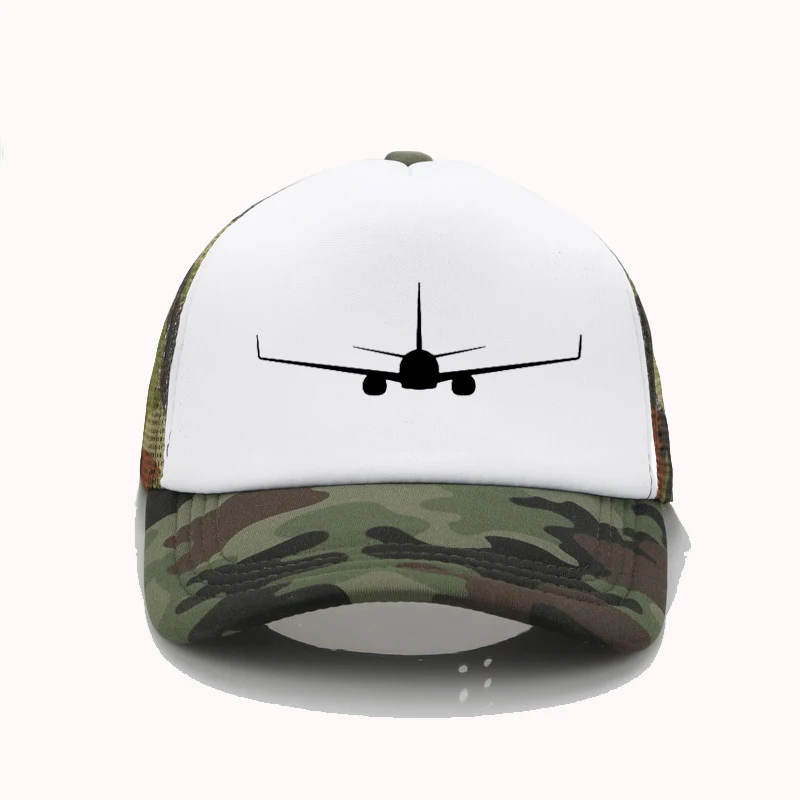 

Boeing 737-800 Plane Print Baseball Caps for Hip Hop Women Men Breathable Trucker caps adjustable sunshade Dad hat
