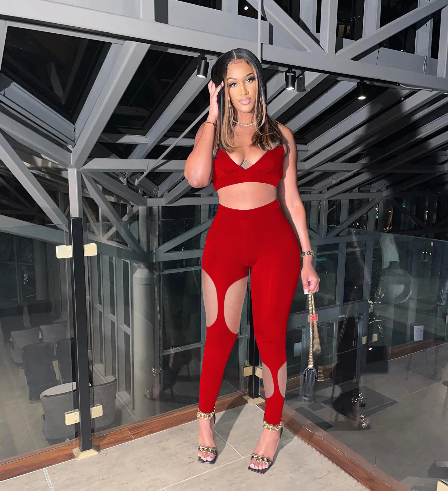 MUDAN Active Cut Out Hole Legging Pants Set for Women 2022 Summer Yoga Two 2 Piece Set Sport Street Tracksuit Outfit Sweatsuit
MUDAN Active Cut Out Hole Legging Pants Set for Women 2022 Summer Yoga Two 2 Piece Set Sport Street Tracksuit Outfit Sweatsuit