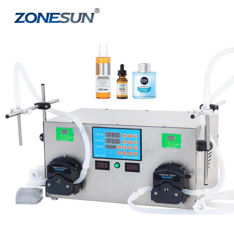 ZONESUN ZS-YTPP2W Semi-automatic Double Nozzles Liquid Gel Beverage Perfume Filling Machine Peristaltic Pump Water Filler 4L
ZONESUN ZS-YTPP2W Semi-automatic Double Nozzles Liquid Gel Beverage Perfume Filling Machine Peristaltic Pump Water Filler 4L