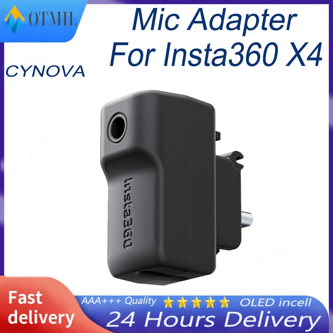 CYNOVA For Insta360 X4 Mic Audio Adapter Microphone Sound Recording USBC Type-c For Insta 360 X4 Action Camera Accessory
CYNOVA For Insta360 X4 Mic Audio Adapter Microphone Sound Recording USBC Type-c For Insta 360 X4 Action Camera Accessory