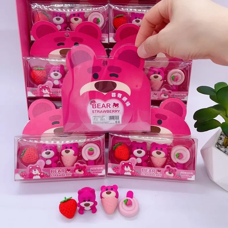 New style 16pcs Disney Kawaii Removable 3d Stereo Eraser Children's Assembled Stationery Small Gift Anime Strawberry Bear
New style 16pcs Disney Kawaii Removable 3d Stereo Eraser Children's Assembled Stationery Small Gift Anime Strawberry Bear