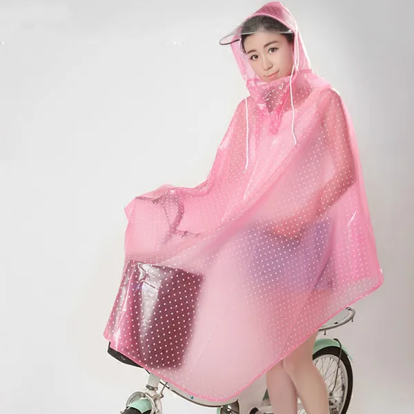 

Fashion Transparent Raincoat Cycling Rain Cover Waterproof Bicycle Rain Capes PVC Raincoats