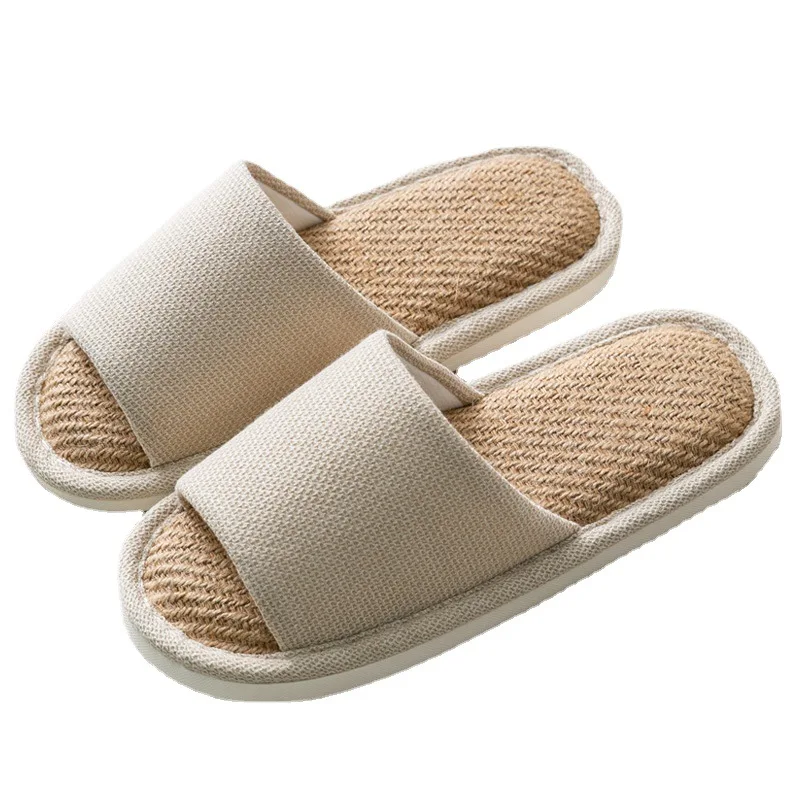 

Wholesale Slipper Linen Slippers Non-slip Fashion Trend PVC Sole Flax upper anti-slip sweat-absorbent indoor open toe slippers