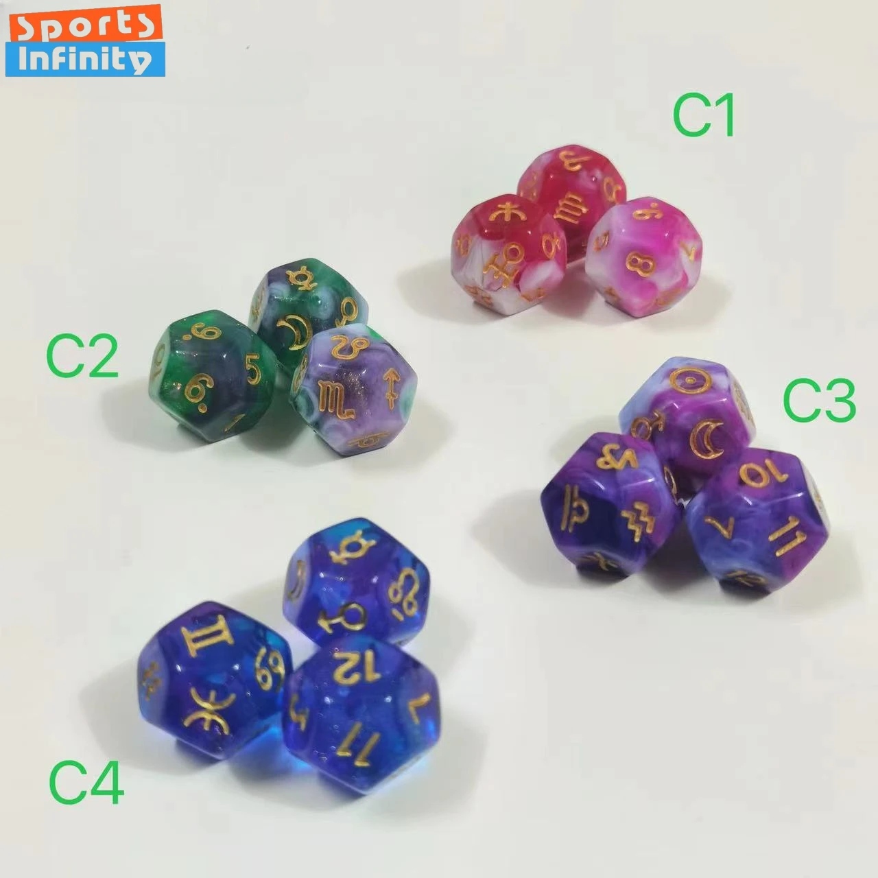 3 шт. по 12-сторонним знакам Зодиака, счастливые игральные кости, номера зодиака, набор разноцветных костей для астрологов, созвездие, гадания
3 шт. по 12-сторонним знакам Зодиака, счастливые игральные кости, номера зодиака, набор разноцветных костей для астрологов, созвездие, гадания