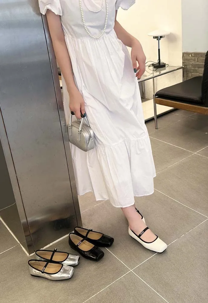 Women Ballet Flats Fashion Square Toe Pumps Female Mary Jane Shoes Soft Leather Slip-on Casual Shoes Office Lady Work Thin Shoes S81a5ff9e430f48ac906a5bdefa3b7f826