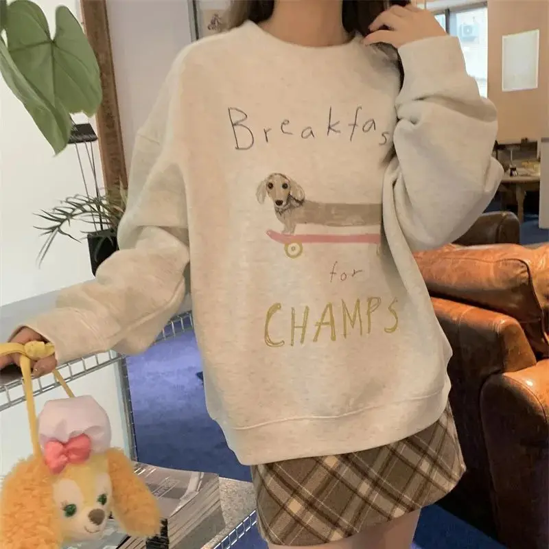 Hsa cartoon print Sweatshirt for Women Casual Long Sleeve Crewneck Pullover Tops Loose Sweatshirts Letters Printed Hoody
Hsa cartoon print Sweatshirt for Women Casual Long Sleeve Crewneck Pullover Tops Loose Sweatshirts Letters Printed Hoody
