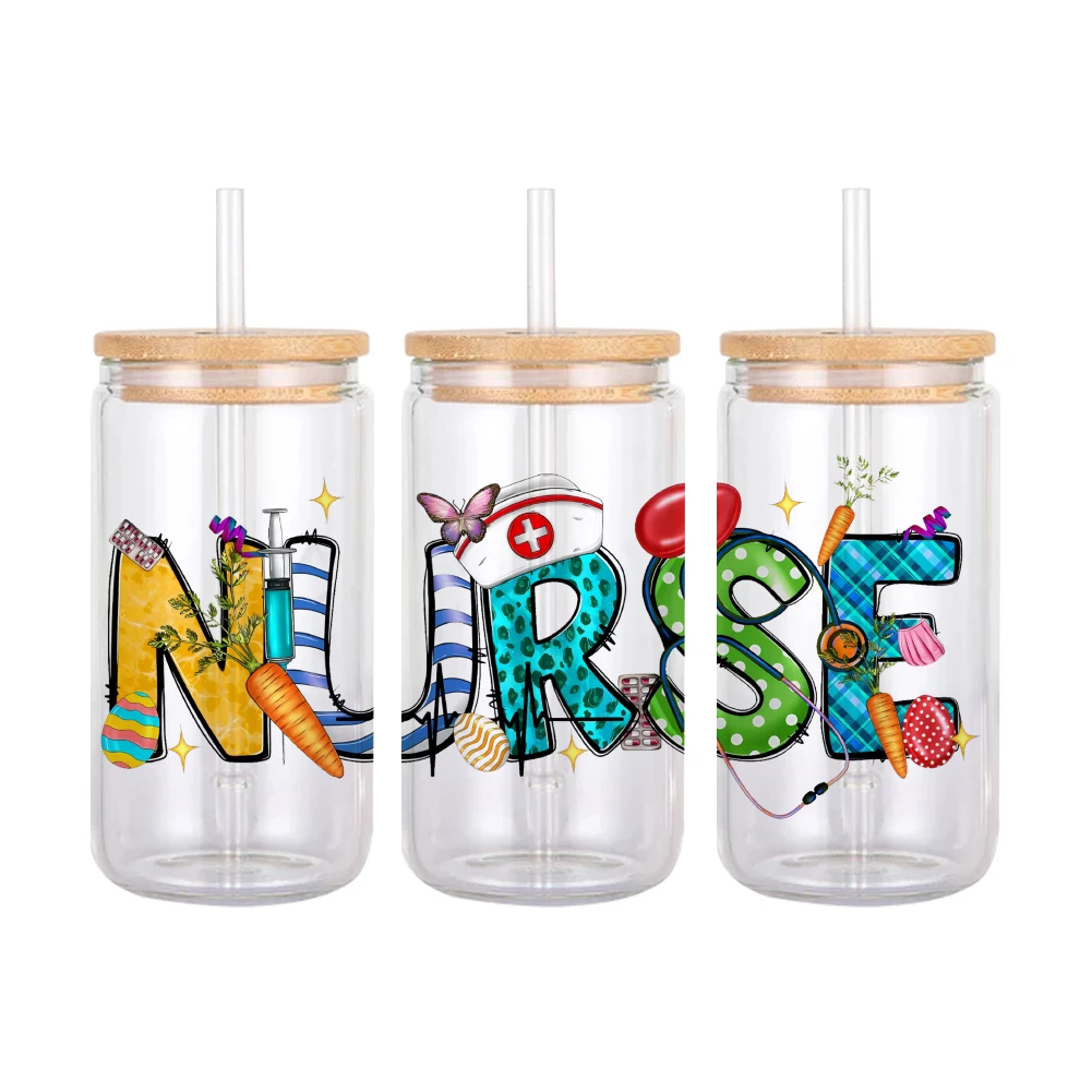Easter Theme 3D Waterproof UV DTF Cup Wrap for 16Oz Libbey Nurse Glass Can DIY Transfer Sticker
Easter Theme 3D Waterproof UV DTF Cup Wrap for 16Oz Libbey Nurse Glass Can DIY Transfer Sticker