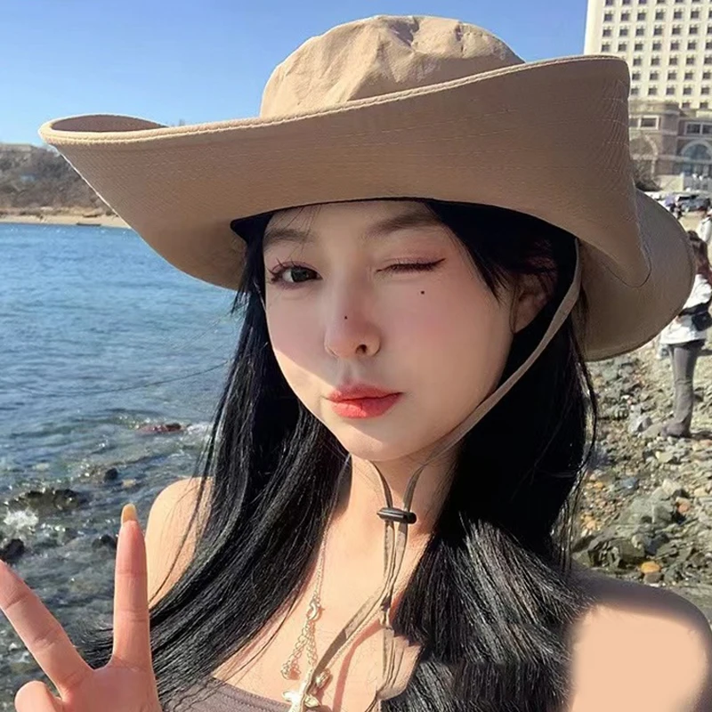 2023 Retro Mountaineering Hat Women Spring Summer Outdoor Camping Drawstring Western Cowboy Hats Simple Sunshade Fisherman Cap
2023 Retro Mountaineering Hat Women Spring Summer Outdoor Camping Drawstring Western Cowboy Hats Simple Sunshade Fisherman Cap