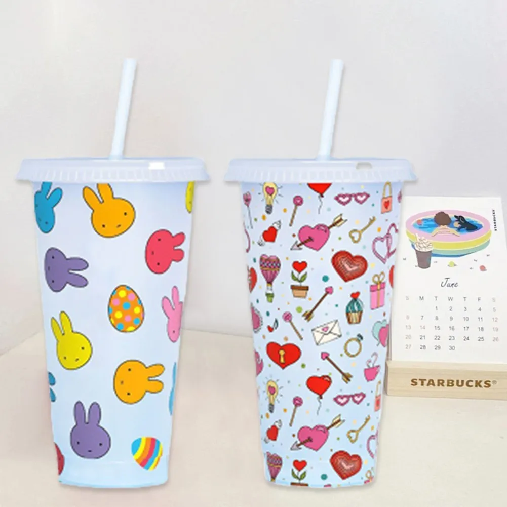 710ML Easter Plastic Color Changing Straw Cup Reusable Food Grade PP Straw Cup With Lid And Straw 18x10x6cm
710ML Easter Plastic Color Changing Straw Cup Reusable Food Grade PP Straw Cup With Lid And Straw 18x10x6cm