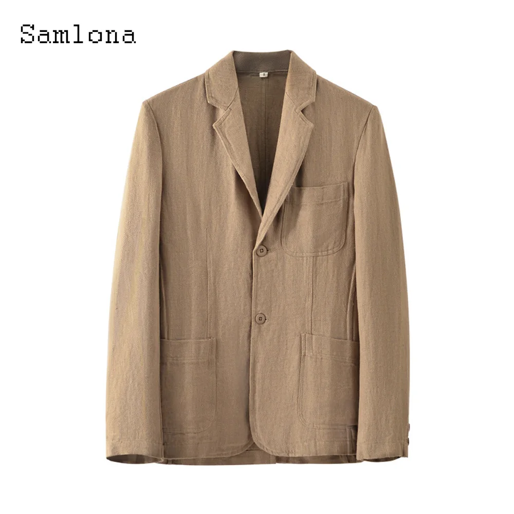 Harajuku 2023 Single Breasted Tops Outerwear Men Solid Cotton Linen Blazers Male Lepal Collar Pockets Shirt Clothing
Harajuku 2023 Single Breasted Tops Outerwear Men Solid Cotton Linen Blazers Male Lepal Collar Pockets Shirt Clothing