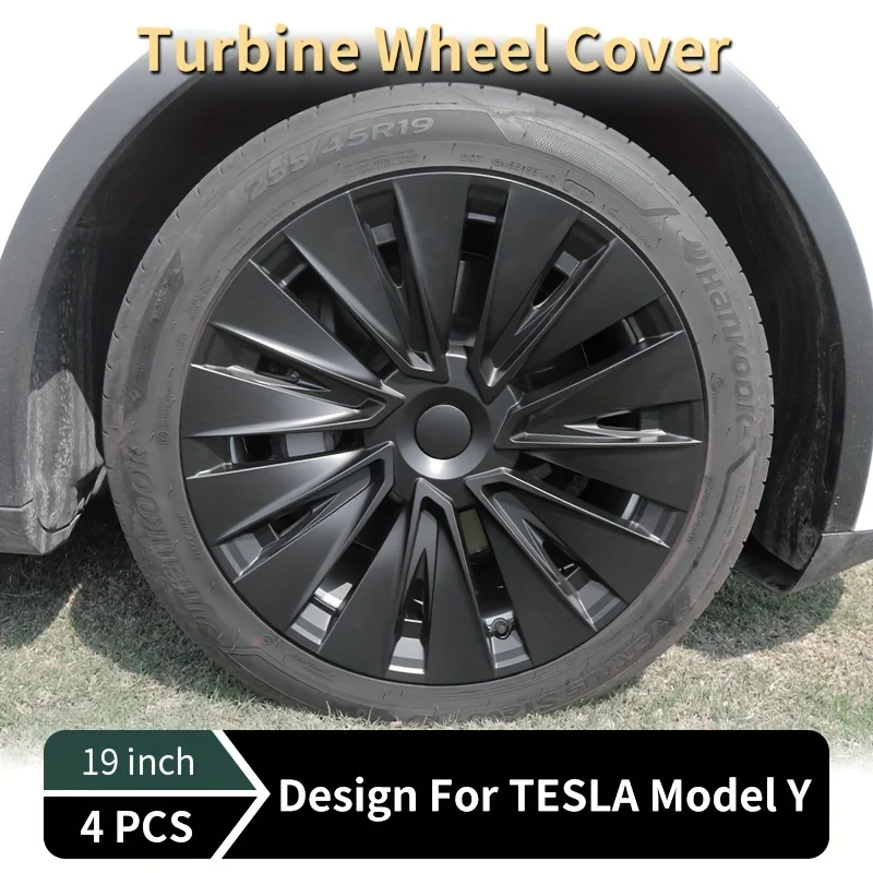 

4pcs For Model Y 19 Inch Turbine Wheel Cover Hub Caps