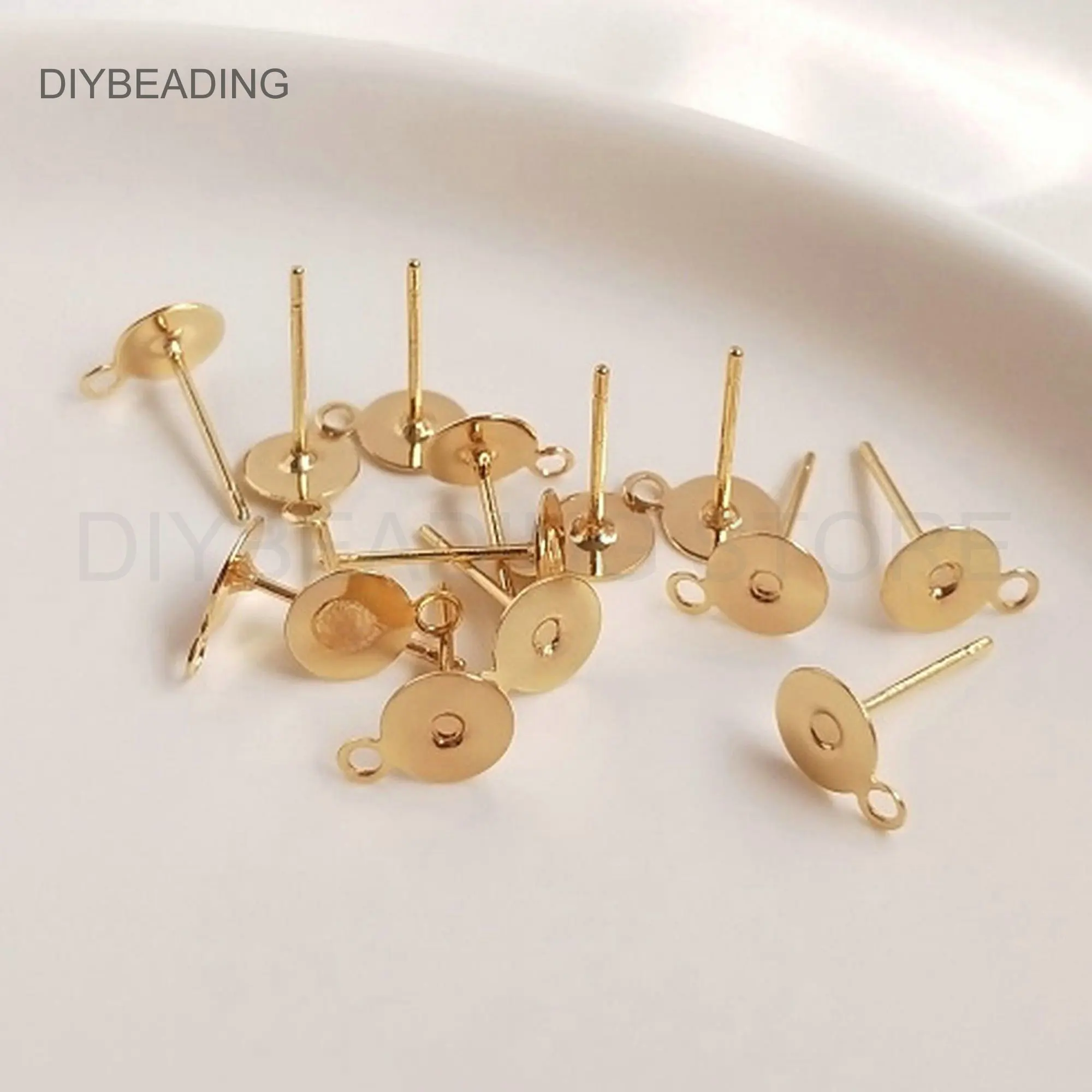 Blank Stud Earring Posts for Earring Making Supplies 14K Real Gold Plated Brass Glue on Pad Findings Materials Wholesale(3 Size)
Blank Stud Earring Posts for Earring Making Supplies 14K Real Gold Plated Brass Glue on Pad Findings Materials Wholesale(3 Size)