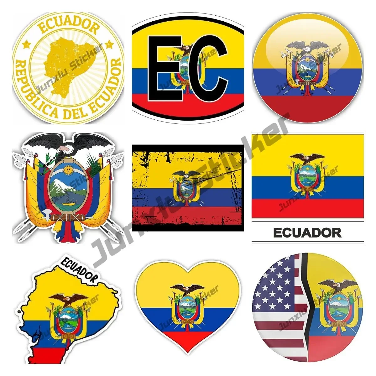 

Map with Flag Inside Ecuador Sticker Decal Die Cut Vinyl Decal Waterproof Scratch-Proof Exterior Creative Stickers Accessories