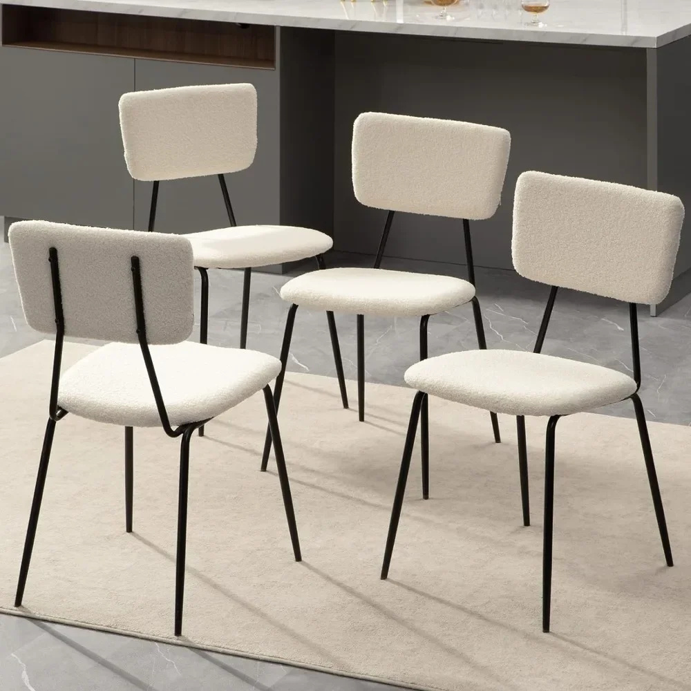Dining Room Chairs Set of 4 - Modern Boucle Fabric Kitchen Chairs, Dining Chairs with Metal Legs for Dining Room, Kitchen
Dining Room Chairs Set of 4 - Modern Boucle Fabric Kitchen Chairs, Dining Chairs with Metal Legs for Dining Room, Kitchen