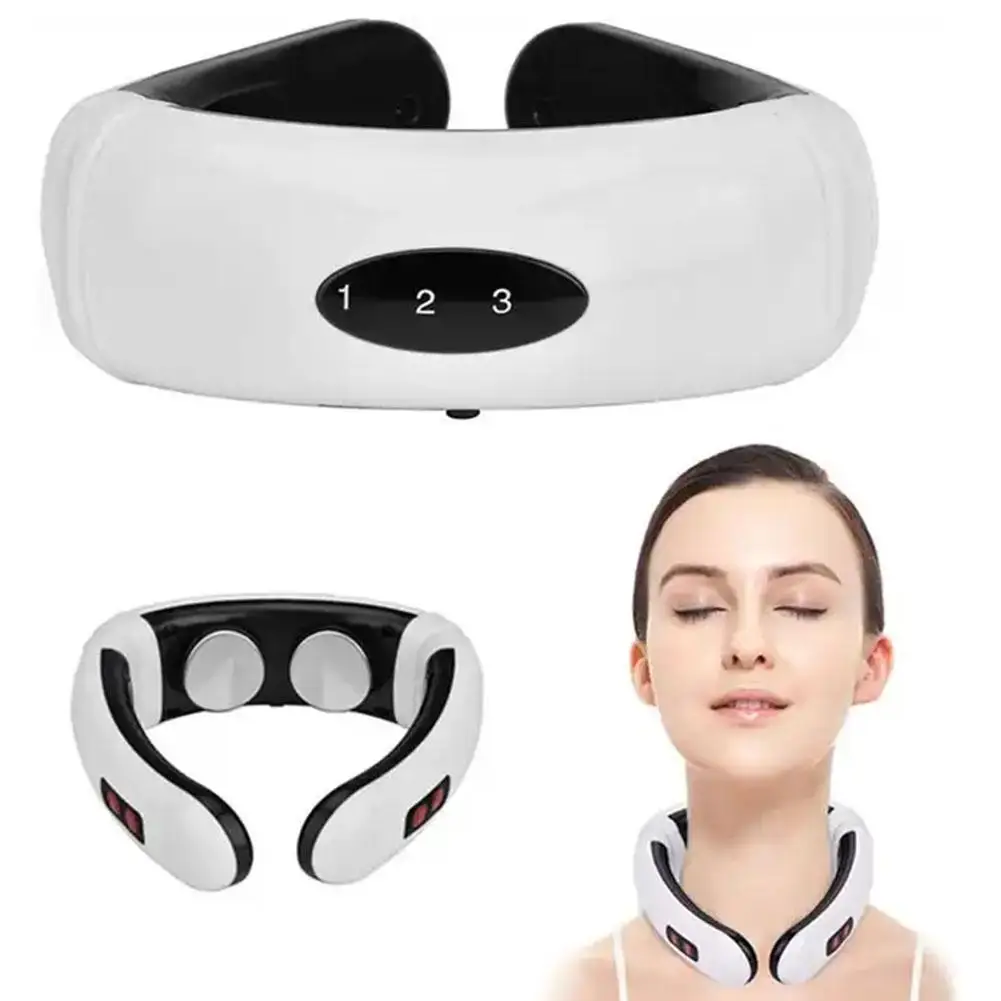 

Electric Neck Massager & Pulse Back 6 Modes Power Control Far Infrared Heating Pain Relief Tool Health Care Relaxation Machine