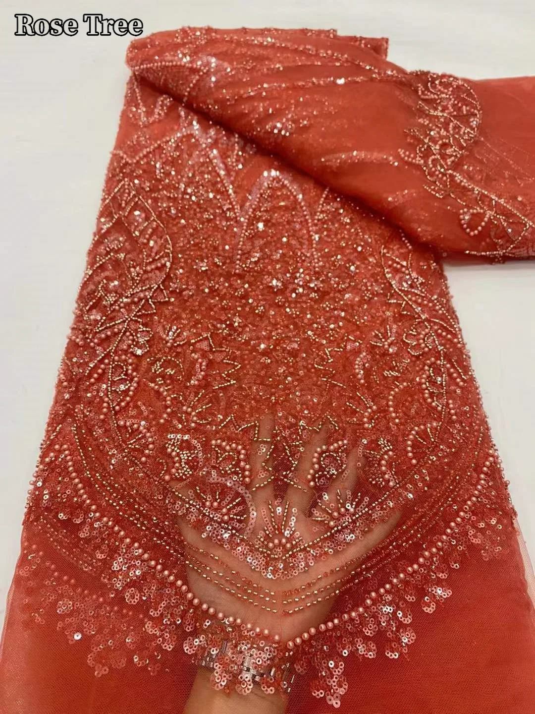 Luxury African Heavy Beaded Lace Fabric 2024 High Quality Lace Nigerian Sequins Tulle Lace Fabric 5 Yards for Wedding Dress Sew
Luxury African Heavy Beaded Lace Fabric 2024 High Quality Lace Nigerian Sequins Tulle Lace Fabric 5 Yards for Wedding Dress Sew