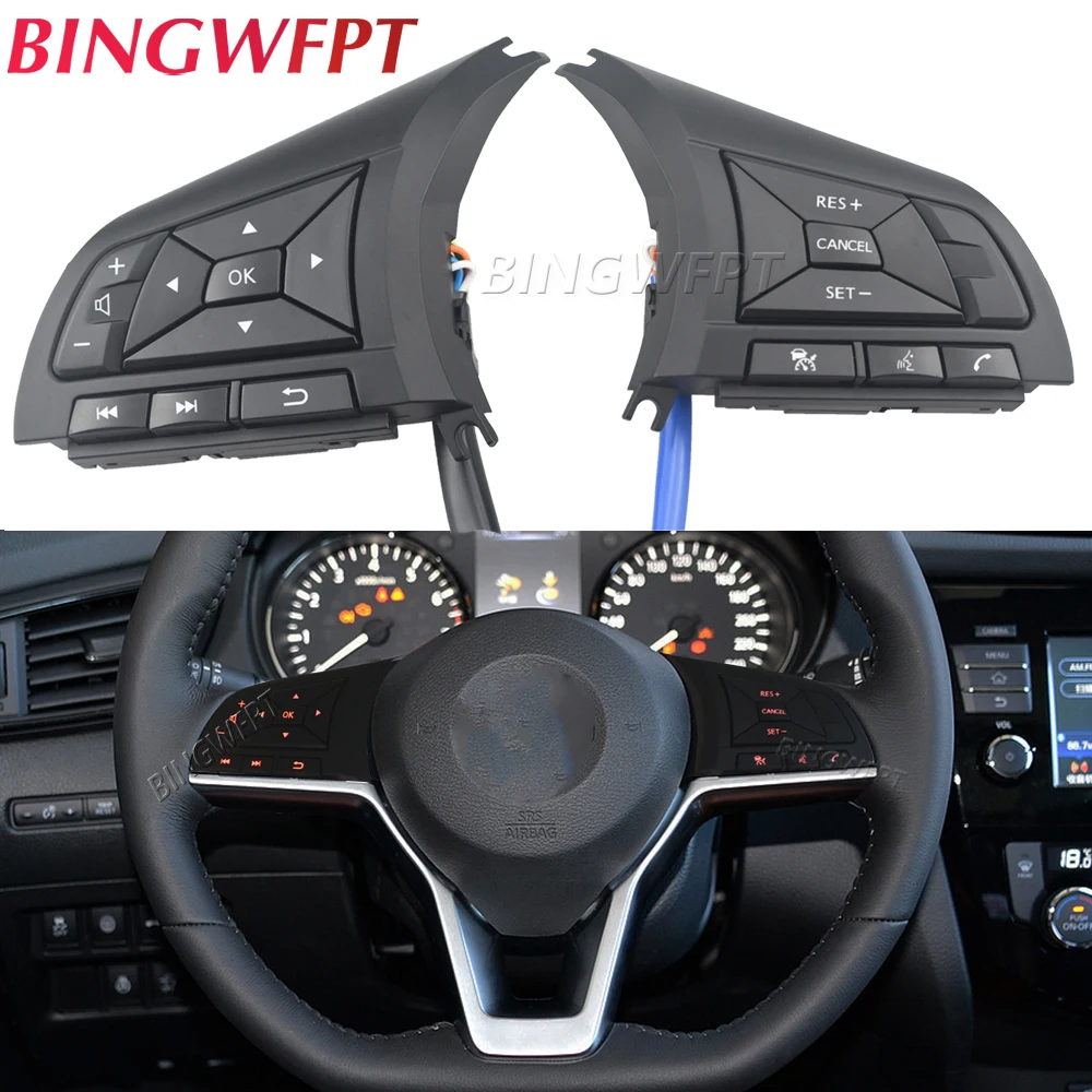 

Steering Wheel Button Switch For Nissan Note Epower 2018 2019 2020 Navigation Np300 2017 Bluetooth Phone Cruise Control Volume