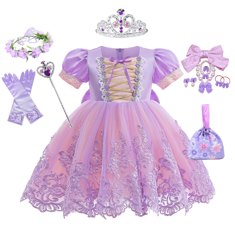 2023 New Fancy Girl Embroidered Flower Rapunzel Princess Party Dress Christmas Baby Girls Sofia Puff Sleeve Infants Ball Gowns
2023 New Fancy Girl Embroidered Flower Rapunzel Princess Party Dress Christmas Baby Girls Sofia Puff Sleeve Infants Ball Gowns