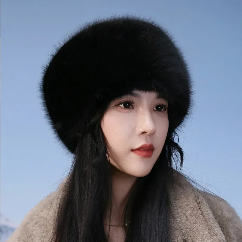 Women's Winter Fur Hat Thick Warm Fluffy Faux Furrabbit Rex Hat Russian Ski Windproof Luxury Party Super Fashion Fur Caps Black
Women's Winter Fur Hat Thick Warm Fluffy Faux Furrabbit Rex Hat Russian Ski Windproof Luxury Party Super Fashion Fur Caps Black