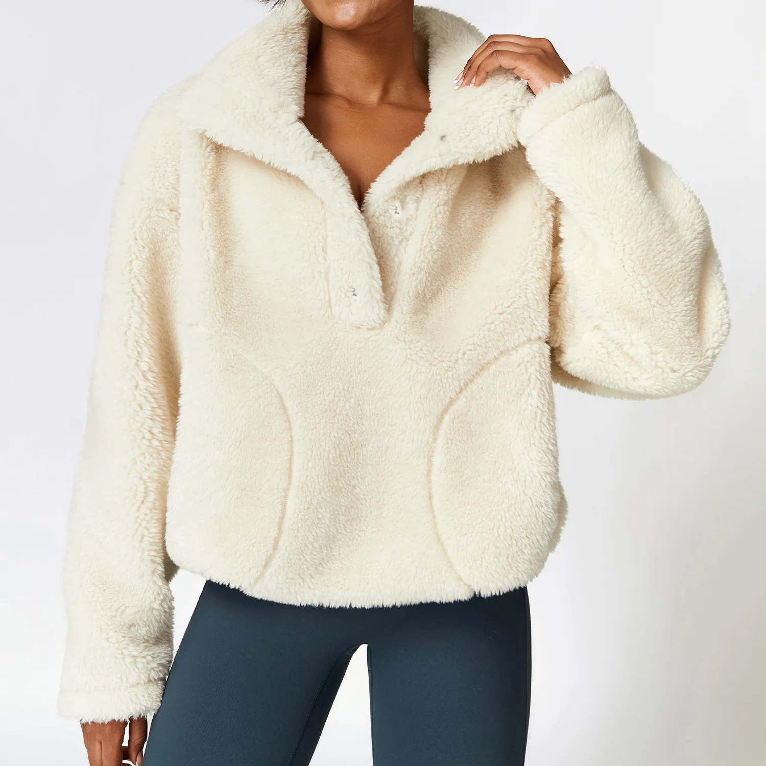 Winter Outdoor High Collar Yoga Jacket Top Running Gym Tights Half Coat Women Sports Long Sleeves Women's Sports Jacket
Winter Outdoor High Collar Yoga Jacket Top Running Gym Tights Half Coat Women Sports Long Sleeves Women's Sports Jacket
