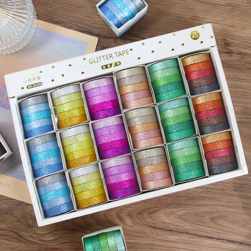 90Pcs Glitter Washi Tape Set Basic Decorative Adhesive Tape Stationery Masking Tape Scrapbooking Journal Supplies Washitape
90Pcs Glitter Washi Tape Set Basic Decorative Adhesive Tape Stationery Masking Tape Scrapbooking Journal Supplies Washitape
